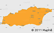 Political Simple Map of Tehini, single color outside