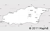 Silver Style Simple Map of Tehini, cropped outside