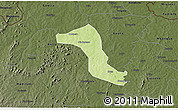 Physical 3D Map of Gbon, darken