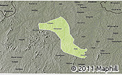 Physical 3D Map of Gbon, darken, semi-desaturated