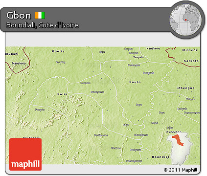 Physical 3D Map of Gbon