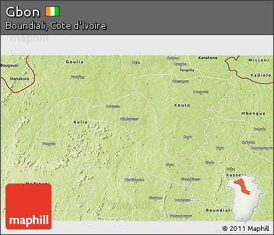 Physical 3D Map of Gbon