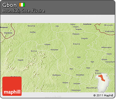 Physical 3D Map of Gbon