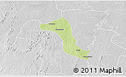 Physical 3D Map of Gbon, lighten, desaturated