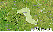Physical 3D Map of Gbon, satellite outside