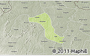 Physical 3D Map of Gbon, semi-desaturated