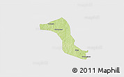 Physical 3D Map of Gbon, single color outside