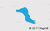 Political 3D Map of Gbon, single color outside