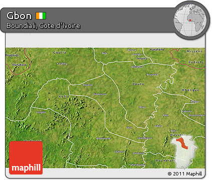 Satellite 3D Map of Gbon