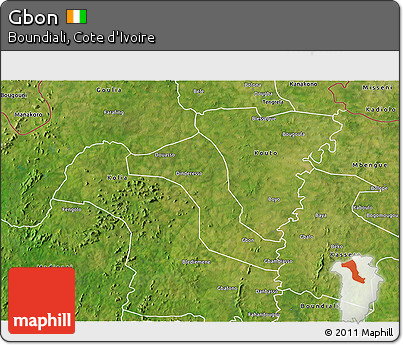 Satellite 3D Map of Gbon