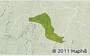 Satellite 3D Map of Gbon, lighten