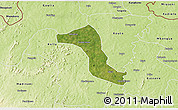 Satellite 3D Map of Gbon, physical outside