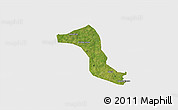 Satellite 3D Map of Gbon, single color outside