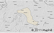 Shaded Relief 3D Map of Gbon, desaturated