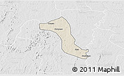 Shaded Relief 3D Map of Gbon, lighten, desaturated