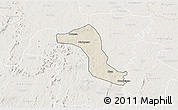 Shaded Relief 3D Map of Gbon, lighten