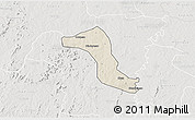 Shaded Relief 3D Map of Gbon, lighten, semi-desaturated