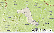 Shaded Relief 3D Map of Gbon, physical outside