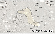 Shaded Relief 3D Map of Gbon, semi-desaturated
