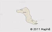 Shaded Relief 3D Map of Gbon, single color outside