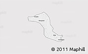 Silver Style 3D Map of Gbon, single color outside