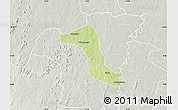 Physical Map of Gbon, lighten, semi-desaturated