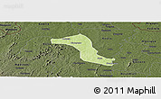 Physical Panoramic Map of Gbon, darken