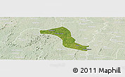 Satellite Panoramic Map of Gbon, lighten