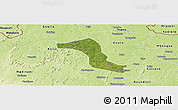 Satellite Panoramic Map of Gbon, physical outside