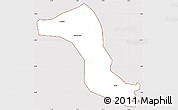 Classic Style Simple Map of Gbon, cropped outside