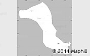 Gray Simple Map of Gbon, single color outside