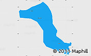 Political Simple Map of Gbon, single color outside