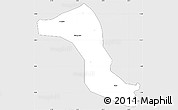 Silver Style Simple Map of Gbon, single color outside