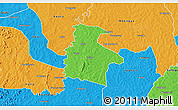 Political 3D Map of Kassere