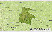 Satellite 3D Map of Kassere, physical outside