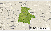 Satellite 3D Map of Kassere, shaded relief outside