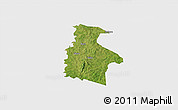 Satellite 3D Map of Kassere, single color outside