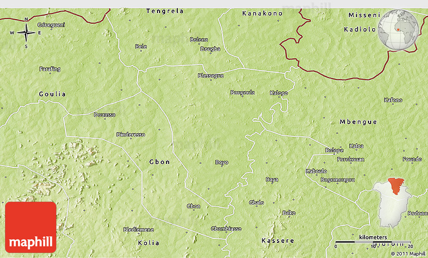 Physical 3D Map of Kouto
