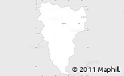 Silver Style Simple Map of Bonieredougou