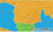 Political 3D Map of Foumbolo