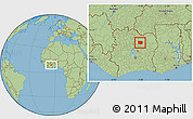 Savanna Style Location Map of Foumbolo