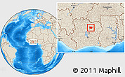 Shaded Relief Location Map of Foumbolo