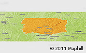 Political Panoramic Map of Foumbolo, physical outside