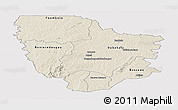 Shaded Relief Panoramic Map of Dabakala, cropped outside