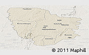 Shaded Relief Panoramic Map of Dabakala, lighten