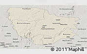 Shaded Relief Panoramic Map of Dabakala, semi-desaturated