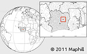 Blank Location Map of Satama-Sokoura, highlighted country