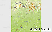 Physical 3D Map of Danane