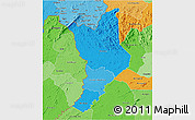 Political Shades 3D Map of Danane