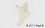 Shaded Relief 3D Map of Danane, cropped outside